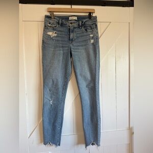 Abercrombie & Fitch Super Skinny Ankle Mid Rise 8 Long (29 Long)